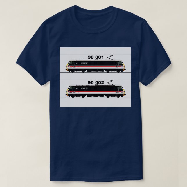 CAMISETA LOCOMOTIVAS DA CLASSE DE INTERCIDADE 90 (Frente do Design)