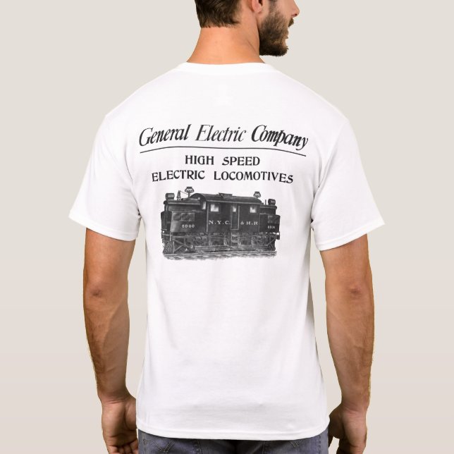 Camiseta Locomotivas elétricas de alta velocidade de GE (Verso)