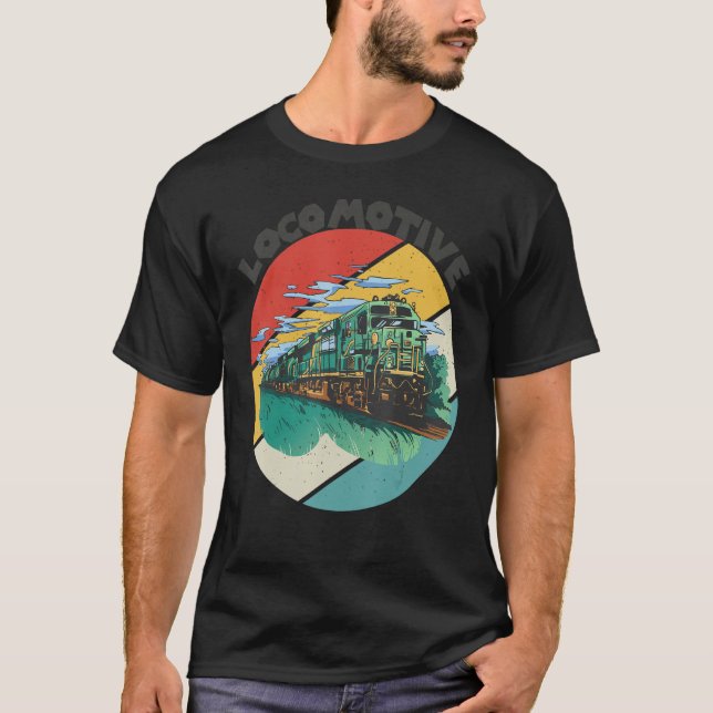 Camiseta Locomotive Conductor Railroad Train Railway Rails (Frente)