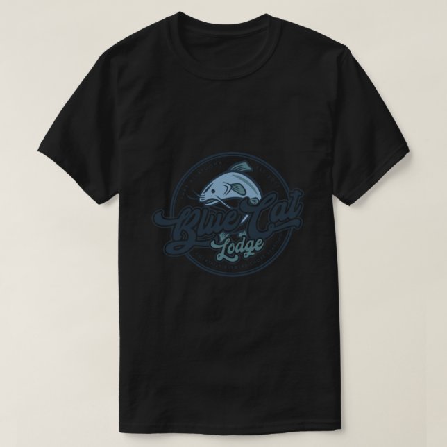 Camiseta Lodo de Gato Azul - Lago Allatoona Est.2017 Clássi (Frente do Design)