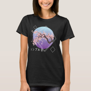 Camiseta Lofi Aestética Sakura Cherry Blossom Tree Japonês