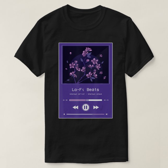 Camiseta Lofi - Estética Sakura Cerejeira Fluxo de Flor (Frente do Design)