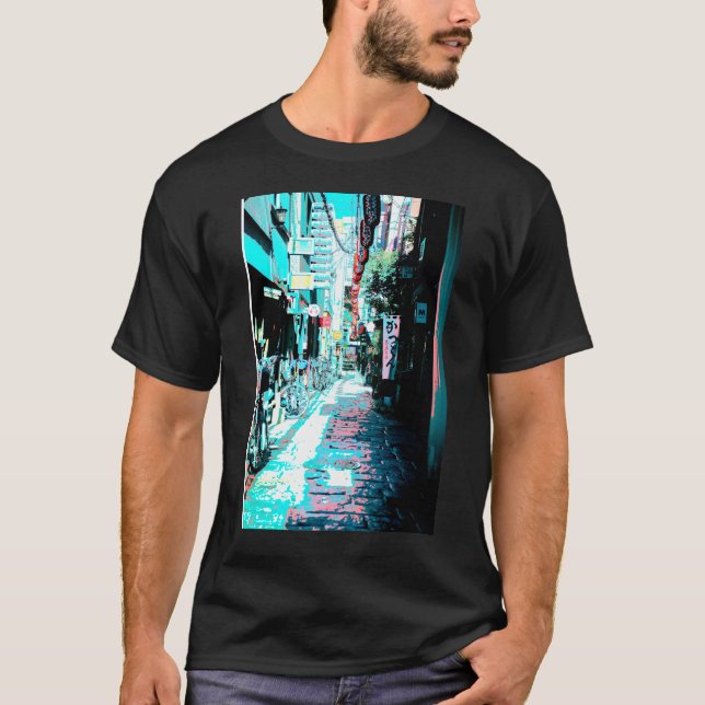 Camiseta Lofi Tokyo Streetwear do anos 80 Japonês Vaporwave (Frente)