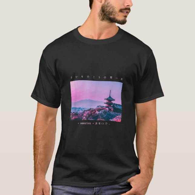 Camiseta Lofi Tóquio, 8 Bits - Gra Estética Japonesa (Frente)