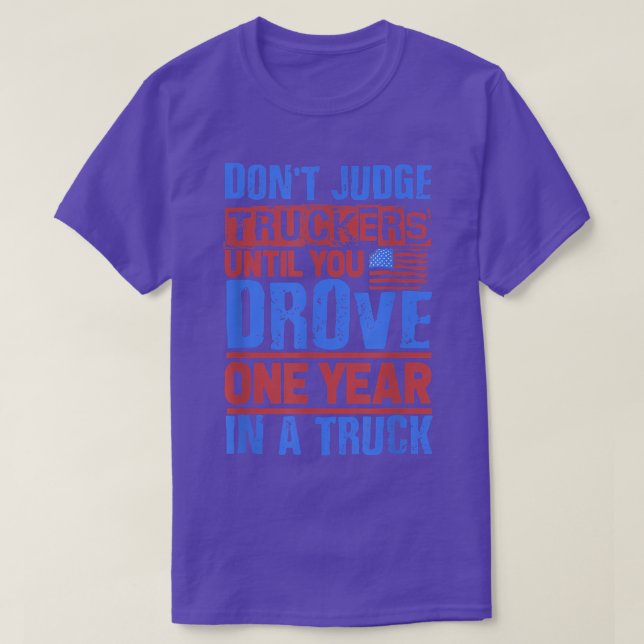 Camiseta Log Truck Driver - Don't Judge Truckers - Tow Truc (Frente do Design)