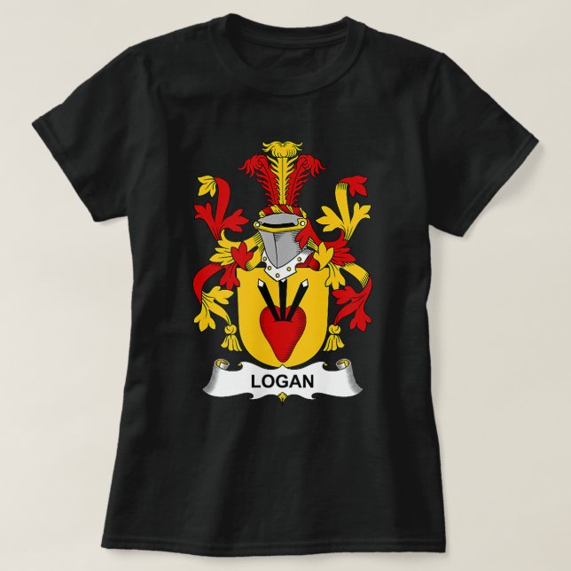 Camiseta Logan Casaco da Guarda Familiar de Armas (Frente do Design)