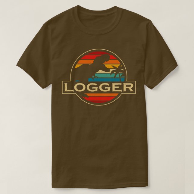 Camiseta Logger Dinosaur (Frente do Design)