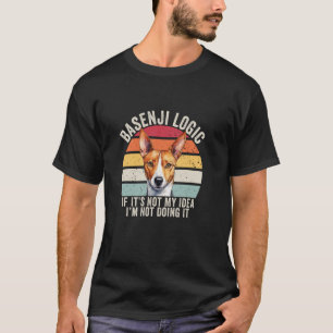Camiseta Lógica Basenji, Cão Basenji, Basenji Engraçado