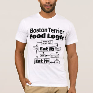 Camiseta Lógica da comida de Boston Terrier