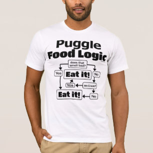 Camiseta Lógica da comida de Puggle