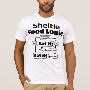 Camiseta Lógica da comida de Sheltie