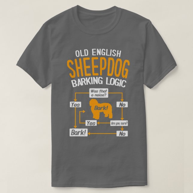 Camiseta Lógica de Barco de Ovelhas Cães de Ovino (Frente do Design)