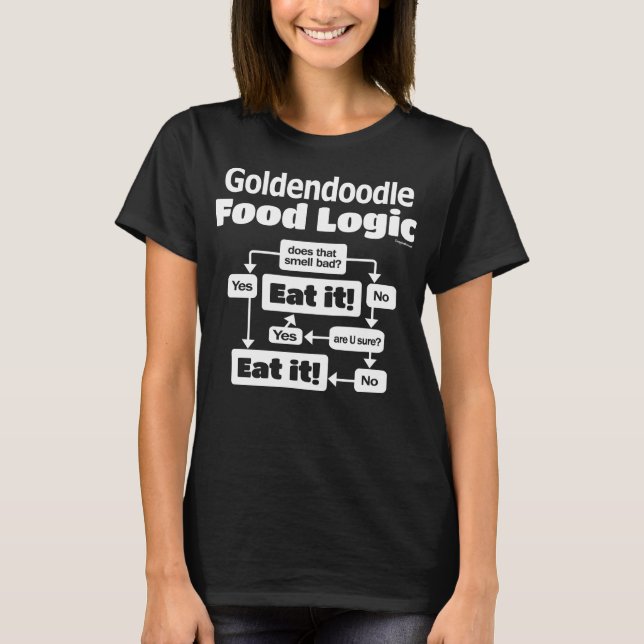 Camiseta Lógica de Comida de Goldendoodle (Frente)