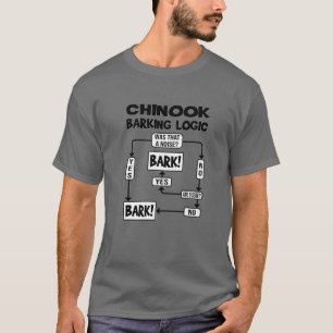 Camiseta Lógica do Cachorro, Ideia Engraçada de Dog, Chin