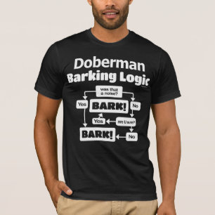 Camiseta Lógica do descascamento do Doberman