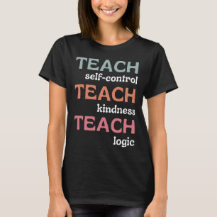 Camiseta Lógica do Ensino de Autocontrole do Ensino