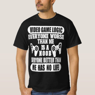 Camiseta Lógica do jogo de vídeo