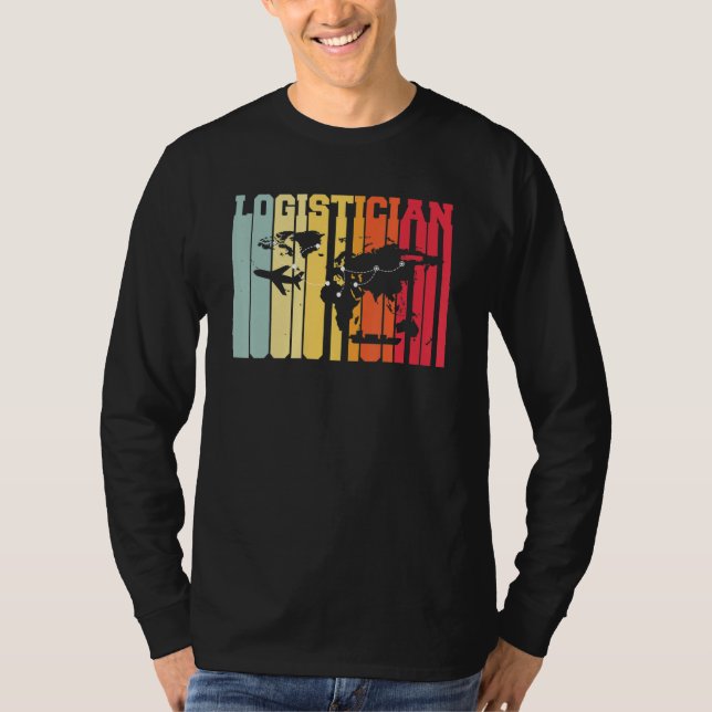 Camiseta Logístico Silhuetas de Logística (Frente)