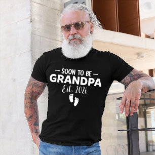 Camiseta Logo a Ser Avô Est 2026 Anúncio de Gravidez