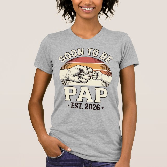 Camiseta Logo de Bebê de 2026 Prestes a Ser Papai Design de (Frente)