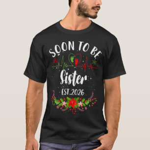 Camiseta Logo de Irmã 2026 Anúncio de Primeira Gravidez