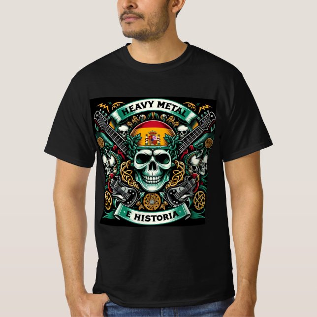 Camiseta Logo Heavy metal e historia - Youtube (Frente)