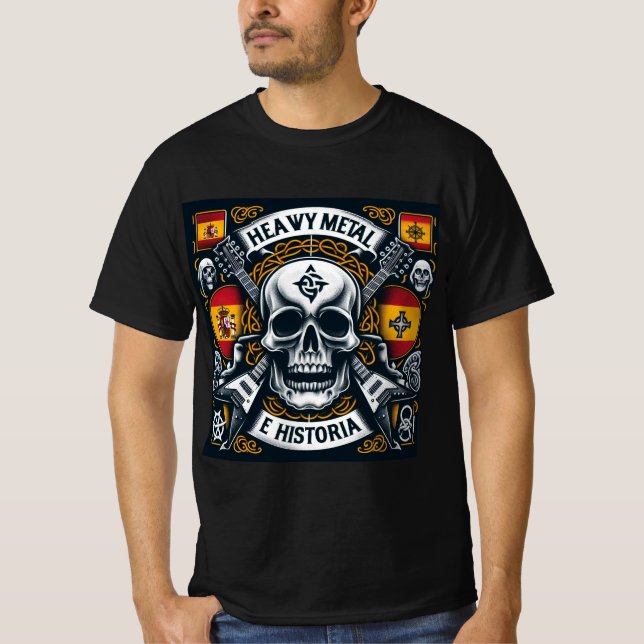 Camiseta Logo Heavy metal e historia - Youtube (Frente)