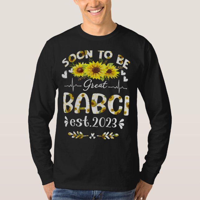 Camiseta Logo Ser Excelente Babci 2023 Dia de as mães De Gi (Frente)