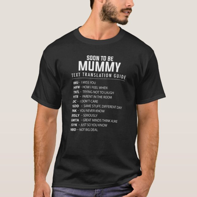 Camiseta Logo Ser Um Guia De Tradução De Texto Da Mamãe (Frente)
