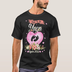 Camiseta Logo Ser Yaya Novamente Dia de as mães De Flor Em