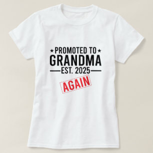 Camiseta Logo Será Avó Promovida a Avó Novamente 2025