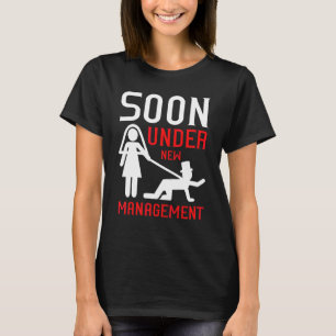 Camiseta Logo Sob Nova Administração Esposa Noivo Despedid