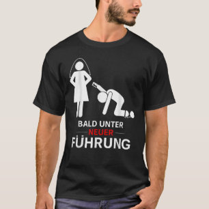 Camiseta Logo sob nova orientação com noiva e noiva