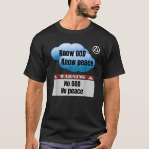 Camiseta Logotipo AA Conhece DEUS Paz Sem DEUS Sem espontân
