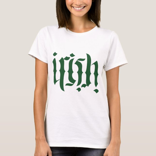 Camiseta Logotipo Ambigram irlandês (Frente)