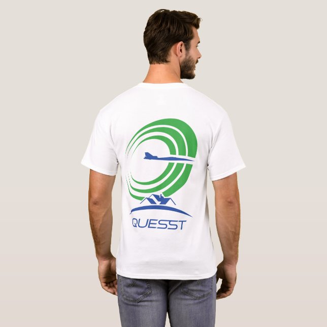 Camiseta Logotipo Anasa Quest - Algodão branco supersônico  (Parte Traseira Completa)
