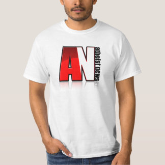 Camiseta Logotipo ateu do quadrado da notícia - branco