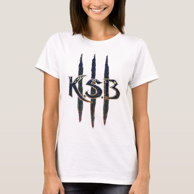 Camiseta Logotipo Azul Grunge do KSB (Frente)