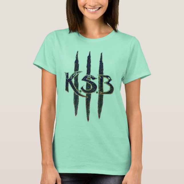 Camiseta Logotipo Azul Grunge do KSB (Frente)