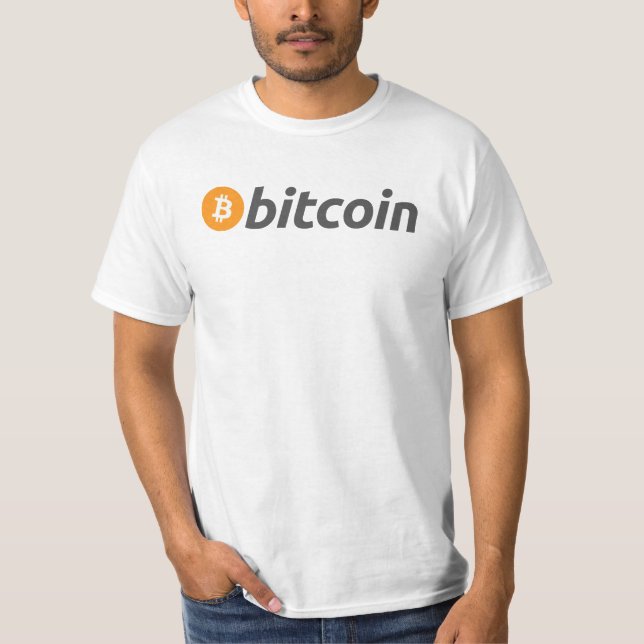 Camiseta Logótipo Bitcoin com texto (Frente)