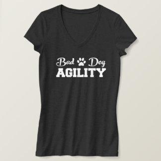 Camiseta Logotipo branco, Cachorro grande cursivo