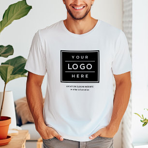Camiseta Logotipo Branco da Empresa Nome Promo