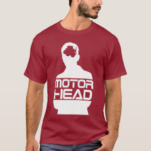 Camiseta logotipo branco principal do motor