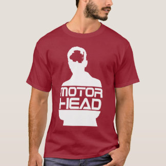 Camiseta logotipo branco principal do motor