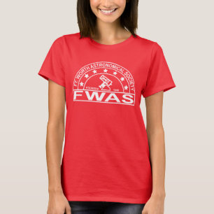 Camiseta Logotipo branco retrô vermelho-camisa escuro da mu