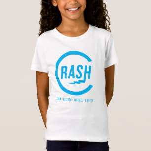 Camiseta Logotipo ciano do T das meninas do impacto