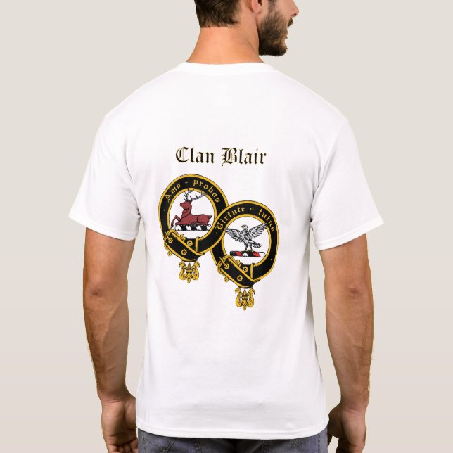 Camiseta Logotipo Clan Blair na parte traseira (Verso)