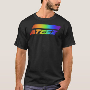 Camiseta Logotipo clássico do Ateez Rainbow T-Shirt