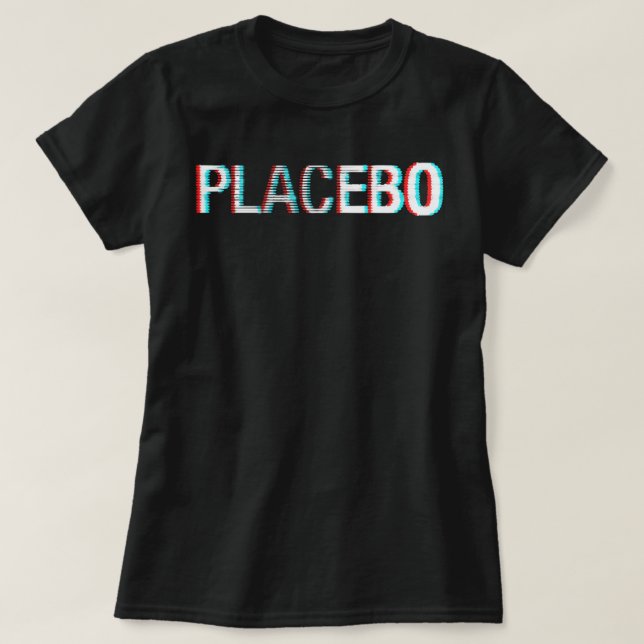 Camiseta Logotipo Clássico do Placebo Glitch T Shirt (Frente do Design)