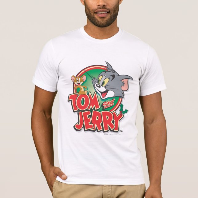 Camiseta Logotipo clássico do Tom e do Jerry (Frente)